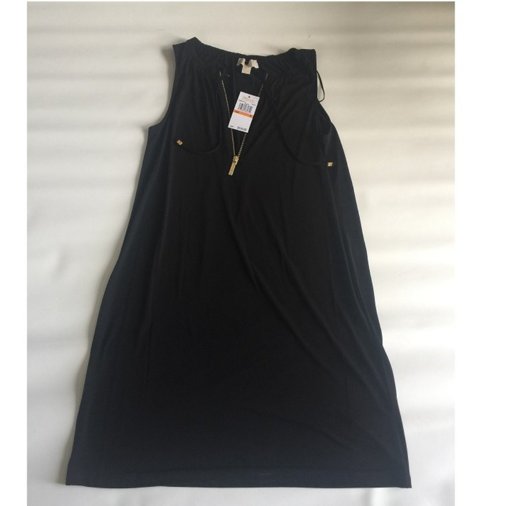 Michael Kors zip front black dress